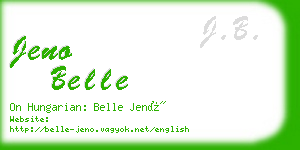 jeno belle business card